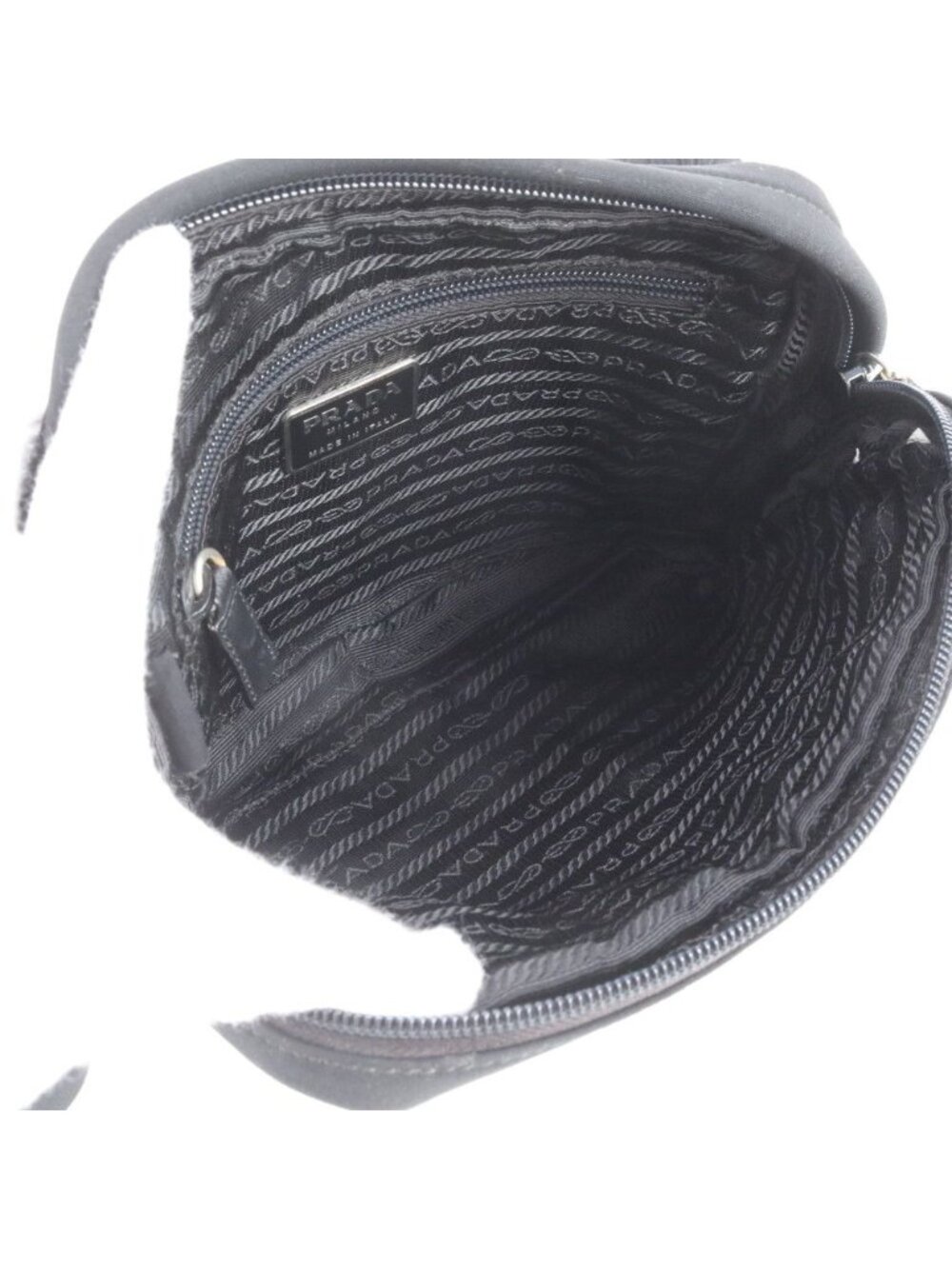 ★SOLD★ Prada 2-Way Belt Bag Crossbody Body Waist Pouch Shoulder Tote Black Ree - Picture 7 of 9